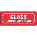 Shipping Labels, Glass Handle with Care, Paper, 3-1/8" Width, 1-1/8" Height, PK 500