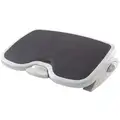 Footrest: Adj Ht (3.5 in to 5 in) and Angle (Up to 30&deg;), Gray, Plastic