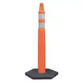 43" Delineator Post with Base; Orange
