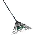 Seymour Midwest Rake Lawn Rake: Steel, 13 in Lg of Tines, 24 in Overall Wd of Tines, 24 Tines