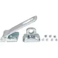 Latching Safety Fixed Staple Hasp, 1-3/64"H x 1-1/2"W x 3-1/2"L, Zinc Plated Finish
