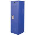 Blue Wardrobe Locker, (1) Wide, (1) Tier Openings: 1, 15" W X 15" D X 48" H