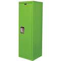Green Wardrobe Locker, (1) Wide, (1) Tier Openings: 1, 15" W X 15" D X 48" H