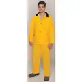 MIK 3-Piece Rain Suit with Jacket/Bib Overall, ANSI Class: Unrated, 2XL, Yellow, High Visibility: No