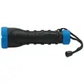 General Purpose LED Handheld Flashlight, Rubber, Maximum Lumens Output: 100, Black