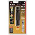 Tactical LED Mini Flashlight, Aluminum, Maximum Lumens Output: 200, Black, 4.80"