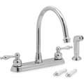 Brass & Plastic Kitchen Faucet with Side Sprayer, Manual Faucet Operation, Number of Handles: 2