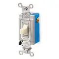 Hubbell Wiring Device-Kellems Wall Switch, 1-Pole, 3 Position, Center Off, Momentary, Toggle