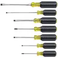 Klein Tools Keystone Slotted/Phillips Screwdriver Set, Acetate with Vinyl Grip, Number of Pieces: 7