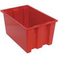 Quantum Storage Systems Stack and Nest Container, Red, 12"H x 23-1/2"L x 15-1/2"W, 1EA