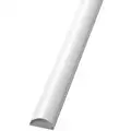 D-Line 6 ft. 7" Half Round Mini Series Raceway, P VC, White, Cover Type: Latching