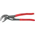 Knipex V-Jaw Push Button Tongue and Groove Pliers, Dipped Handle, Max. Jaw Opening: 2", Jaw Width: 1-1/8