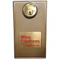 Wirecrafters Hinged Door Cylinder Lock, Overall Height: 6-5/16", Overall Width: 3-1/2"