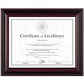 DAX Two-Tone Rosewood/Black Document Frame: 11 x 8-1/2 in Frame Size, Wood, Rosewood/Black