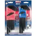 Long L-Shaped SAE/Metric Black Oxide Hex Key Set, Number of Pieces: 22