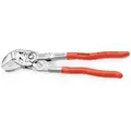 Knipex Plier Wrench: Flat, Push Button, 1-3/4" Max Jaw Opening, 10"Overall Lg, 19 Jaw Positions