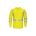 Hi- Visibility Yellow Flame-Resistant Crewneck Shirt, Size: XL Long, Fits Chest Size: 54", 8.3 cal/