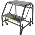 Ballymore 2-Step, Unassembled, Steel Rolling Ladder; 450 lb. Load Capacity, Perforated Step Tread