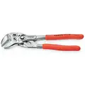Knipex Plier Wrench: Flat, Push Button, 1-3/8" Max Jaw Opening, 7-1/4"Overall L, 15 Jaw Positions