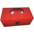 Steel Portable Tool Box, 5-5/8"H x 11-15/16"W x 6-15/32"D, 424 cu.", Red