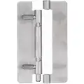 3-15/16" x 7/8" Butt Hinge with Satin Stainless Steel Finish, Weld-On Mounting, Rounded Corners