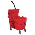 Mop Bucket/Wringer,Red,35Qt