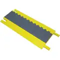 Cable Protector: 5 Channels, Hinged, 1 1/4 in Max Cable Dia, 16 1/2 in Wd, 1 5/8 in Ht, 36 in Lg