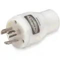 Hubbell Wiring Device-Kellems Plug Configuration Adapter, White, Connector Type: 5-20R, Plug Configuration: L5-20P
