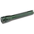 Maglite Industrial Incandescent Handheld Flashlight, Aluminum, Maximum Lumens Output: 14, Green
