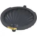Justrite Drum Funnel Nonflammables, Recycled Polyethylene, 3-1/4" Height, Black