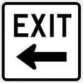 Lyle Engineer Grade Aluminum Exit Sign For Parking Lots; 18" H x 18" W