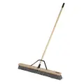 Rubbermaid 60" Heavy-Duty Push Broom with Synthetic, Gray Bristles for Rough Floors