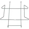 Nickel Plated Steel Hard Hat Rack with Wall Mount, Gray