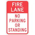 Fire Lane, Zone & Equipment No Parking Sign, Sign Legend Fire Lane No Parking Or Standing