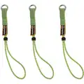 Ergodyne Elastic Tool Tails: 15 lb Wt Capacity, 15 in Wd, Green Strap, 3, Nylon D-Ring, Ergodyne Squids, 3 PK