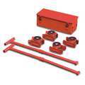 Dayton Machine Roller Kit: 8,800 lb Load Capacity, 4 in Deck Ht, 3 1/2 in x 3 1/2 in, (12) Rollers