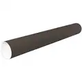 6" Circle, Paper Mailing Tube with 2" Inside Dia., Black; PK 50