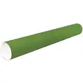 12" Circle, Paper Mailing Tube with 2" Inside Dia., Green; PK 50