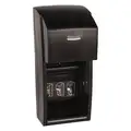 Kimberly-Clark Toilet Paper Dispenser, Scott« EssentialÖ, Black, Standard Core, (2) Rolls Dispenser Capacity