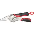 Milwaukee Long Nose Locking Pliers, Jaw Capacity: 2-13/32", Jaw Length: 1-45/64", Jaw Thickness: 3/16"