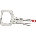 Milwaukee Locking C-Clamp: 4 in Max. Opening, 4 in Throat Dp, 11 in Nominal Clamp Size, 1 Pieces