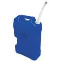 6 gal. Water Container, Blue High Density Polyethylene, 1 EA