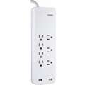 GE Surge Protector Outlet Strip, 7 Total Number of Outlets, White, 6 ft., 1080 Rated Joules
