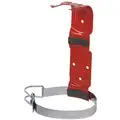 Fire Extinguisher Bracket, Strap, 5 lb Capacity, 4-1/4" Cylinder Dia., Steel