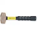 Nupla Nonsparking Sledge Hammer, 3-1/4 lb. Head Weight, 1-3/4" Head Width, 12" Overall Length