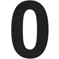 4"H Decal Number Label, Fleet Number "0 (Zero)", Black