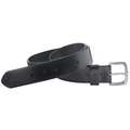 36" Tanned Bridle Leather Journeyman Belt, Black, Zamac Buckle Material