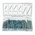 Extended Prong Cotter Pin Assortment, Chrome, 555 Pieces