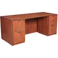 Regency Office Desk: Legacy Series, 71 in Overall Wd, 29 in, 35 in Overall Dp, Cherry Top