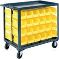 37-5/8"H x 36"W Steel Mobile Bin Cart, 1200 lb. Load Capacity, Total Number of Bins: 48